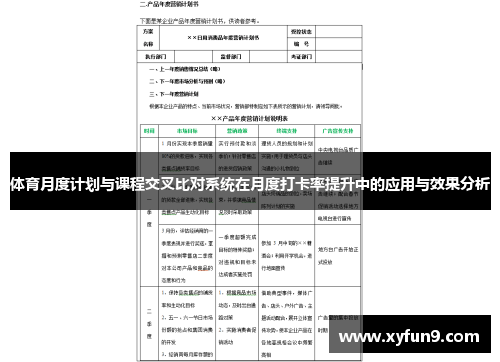 体育月度计划与课程交叉比对系统在月度打卡率提升中的应用与效果分析